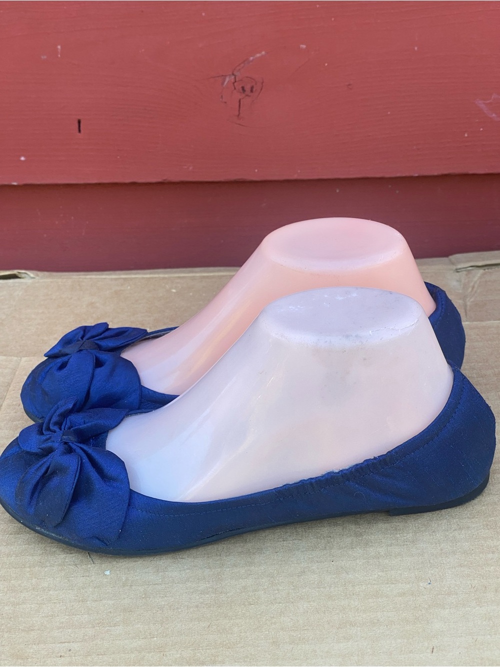 CL Laundry Women's Navy Bow Ballet Flats Shoes Size 6